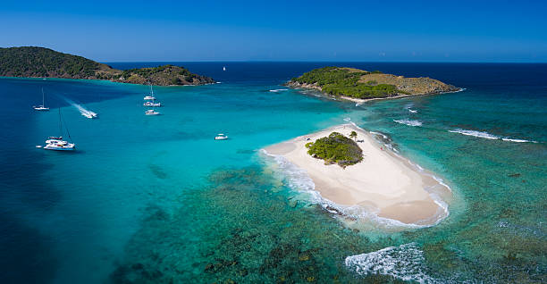 istock Aerial panoramic view of Sandy Spit, British Virgin Islands 508944524