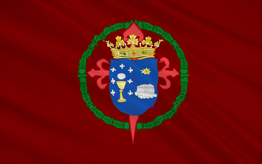 Bandera de Santiago de Compostel es la ciudad de España photo