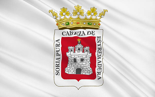 bandeira de sória é uma cidade no norte de espanha-central - palencia province imagens e fotografias de stock