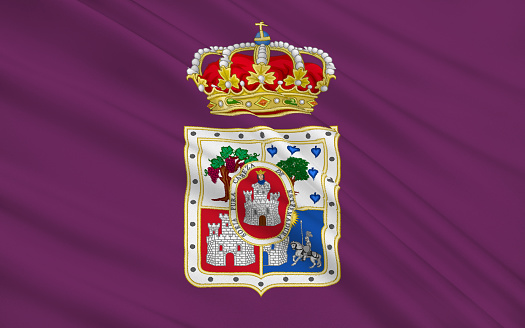 Bandera de Soria es una provincia central de España photo