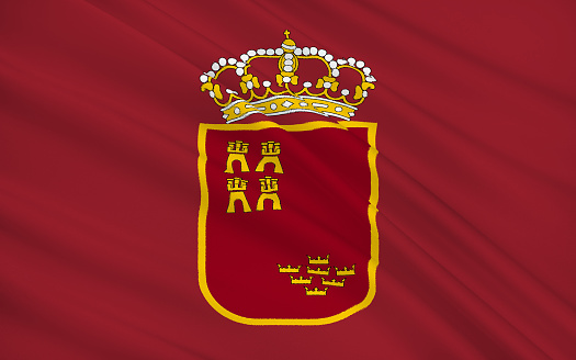 Bandera de la región de Murcia, es comunidad autónoma de España photo