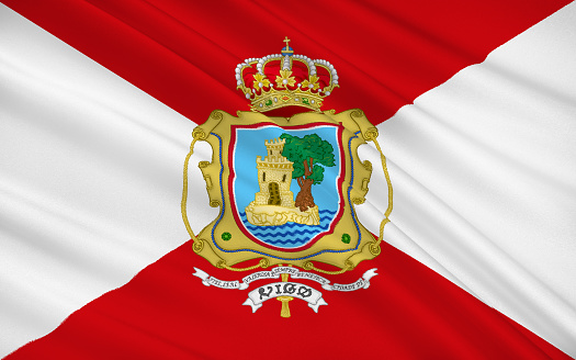 Bandera de Vigo es ciudad en España photo