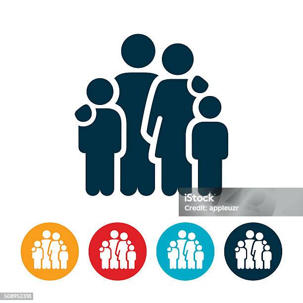 Family Icon Stock Illustration - Download Image Now - Family, Icon Symbol, Symbol