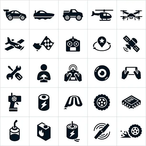 Vector illustration of RC Toys Icons