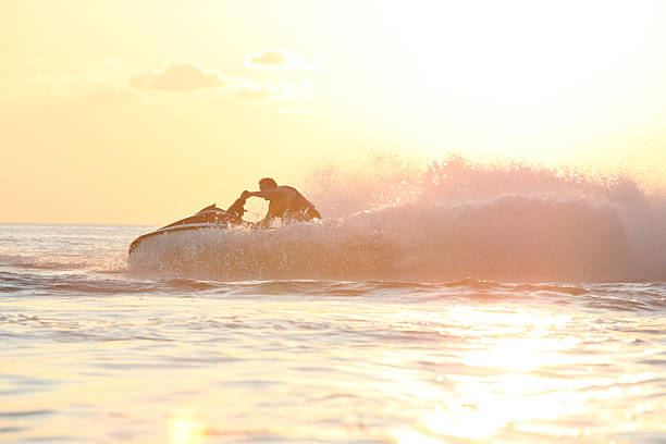 istock man drive on the jetski 508952616