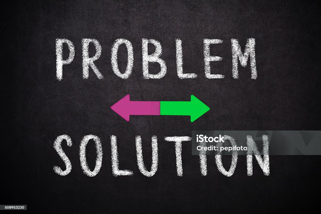 Problem Solution Stock Photo - Download Image Now - Arrow Symbol, Black ...