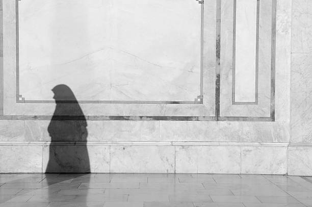 Arab woman's shadow in Damascus, Syria (Umayyad Mosque)