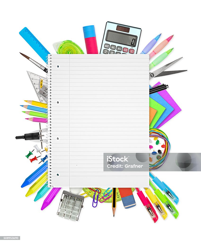 school / office supplies on white background school / office supplies  isolated on white background School Supplies Stock Photo