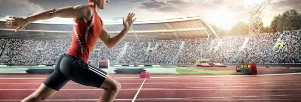 istock Male athlete sprinting 508954038