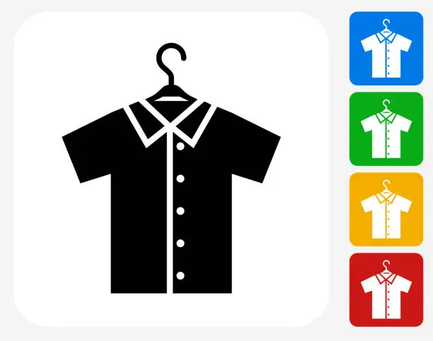 Vector illustration of Shirt on Hanger Icon Flat Graphic Design