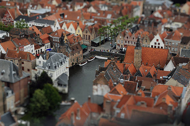 istock Areal view on Bruges' canal from high tower 508960948