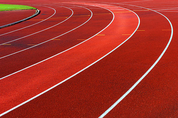 istock Curve of running tracks 508963859