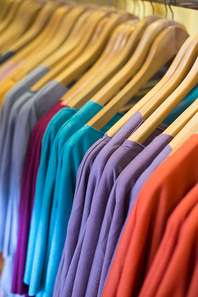 istock Colorful t-shirts in the store 508965653