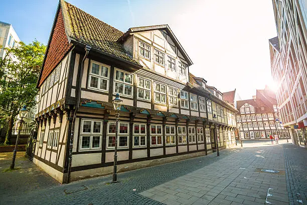 Braunschweig / downtown with timbered houses