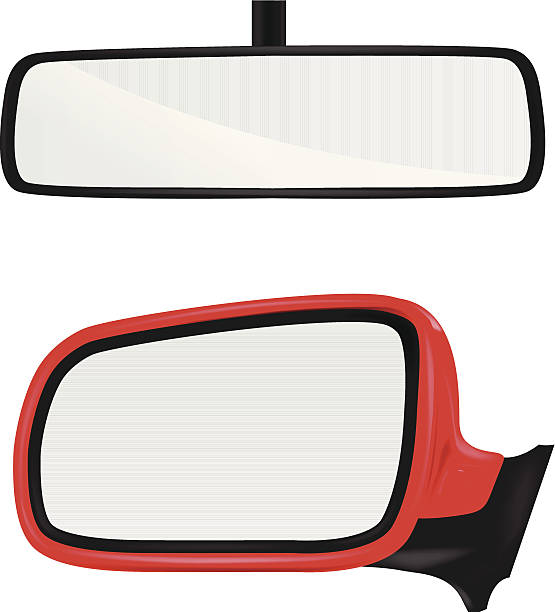 rückspiegel - rear view mirror car mirror rear view stock-grafiken, -clipart, -cartoons und -symbole