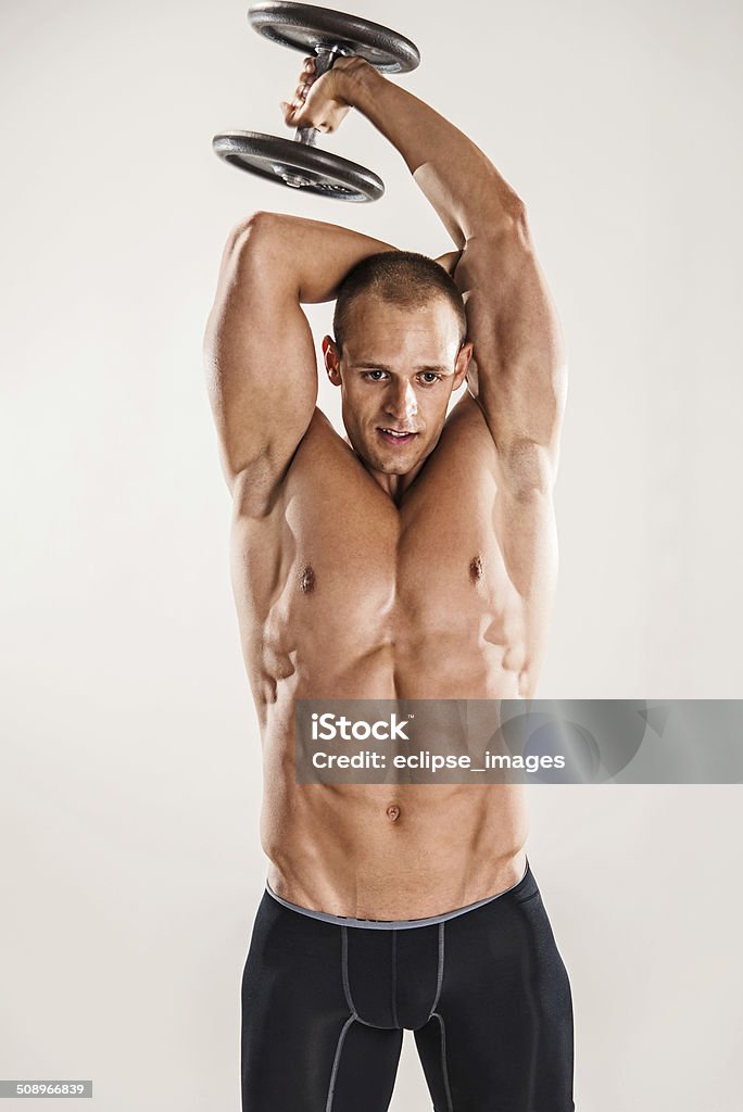 Bodybuilder exercising Active Lifestyle Stock Photo