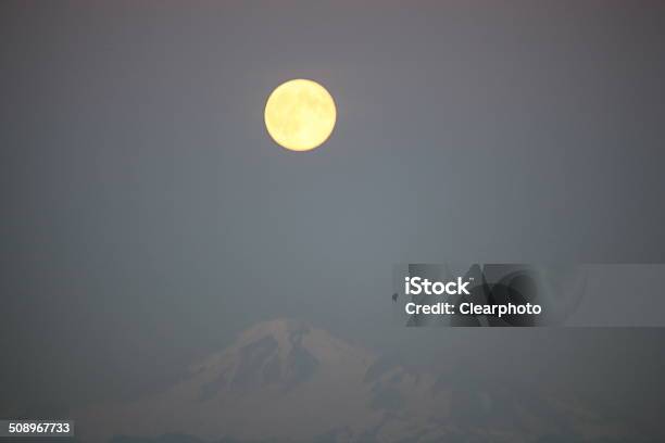 Supermoon August Stockfoto und mehr Bilder von Abenddämmerung - Abenddämmerung, Berg Mount Baker, Bundesstaat Washington