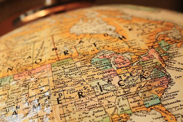 istock Antique globe focusing on North America 508969244