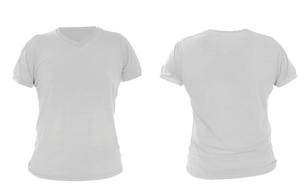 istock male shirt template, gray, front and back design 509001559