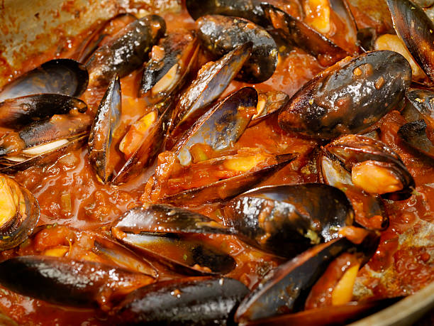 Mussels in Tomato Sauce  -Photographed on Hasselblad H3D2-39mb Camera