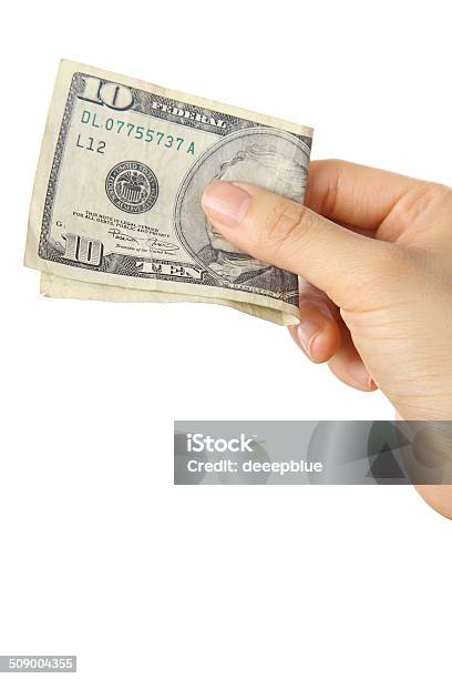 Pay A Us 10 Doller Bill Stock Photo - Download Image Now - Business, Buying, Currency