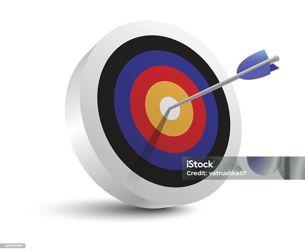 Target aim and arrow. Successful shoot. Vector Illustration Accuracy stock vector