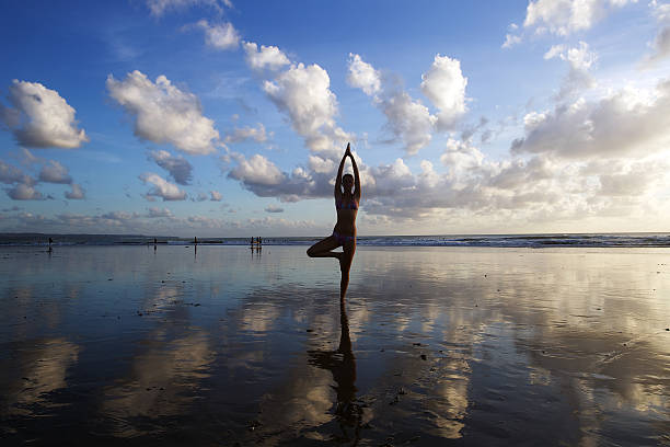 istock Vrikshasana tree pose from yoga 509005223