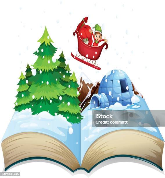 Vetores de Livro De Inverno e mais imagens de Livro pop-up - Livro pop-up, Clip Art, Computação Gráfica