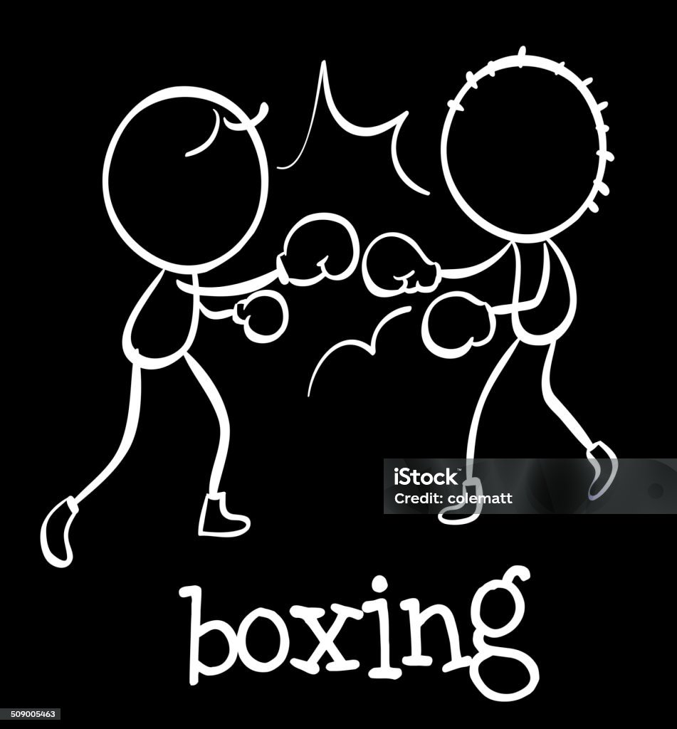 Boxing Illustration of people boxing Activity stock vector