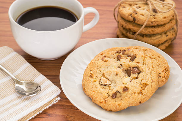 istock Chocolate chip cookie with almond and coffee cup 509008827