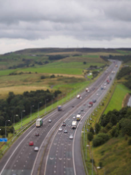 istock Tilt Shift view of M62 motorway in Yorkshire 509009215