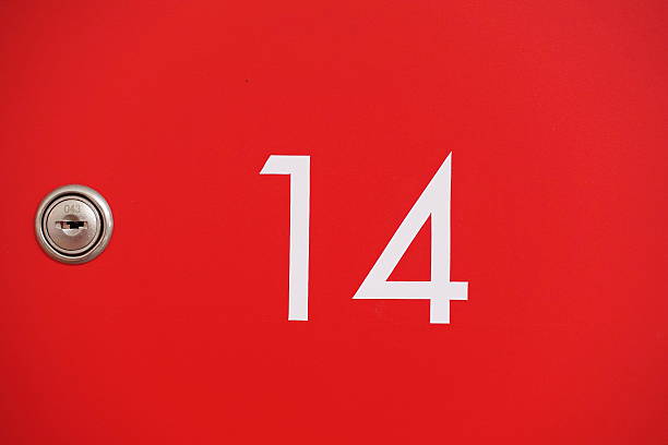 istock Red mail post box wooden drawers with number 509021796