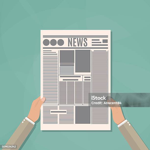 Businessman Holding Newspaper Stock Illustration - Download Image Now - Newspaper, Architectural Column, Article