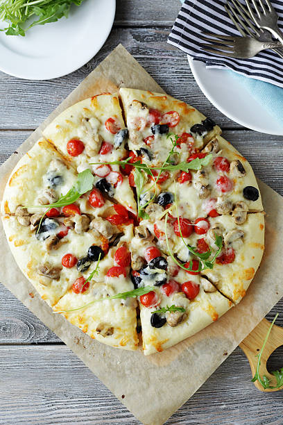 istock tasty pizza on board 509025400