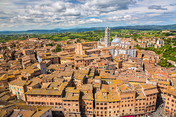 istock Aerial view of Siena 509025684