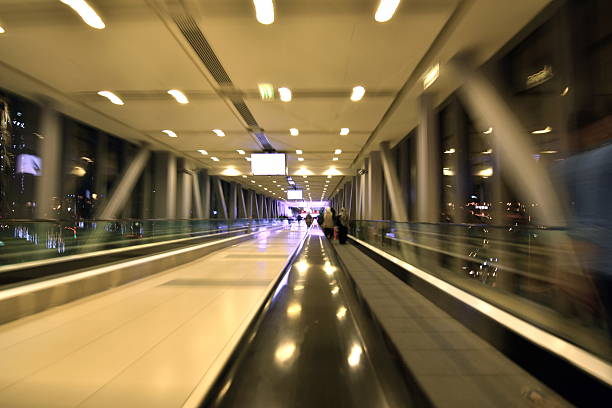 istock Walkalator or Auto-walk in Dubai Mall Metro station, Dubai, UAE 509026026