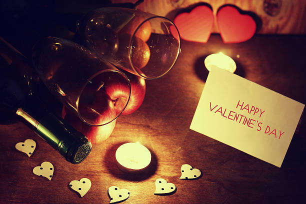 istock Valentine's Day candles wine 509026228