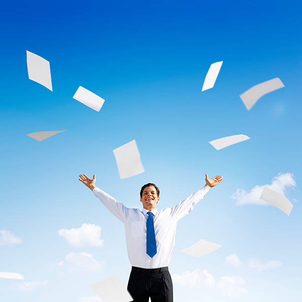 istock Business Businessman Documents Throwing Happiness Concept 509027388