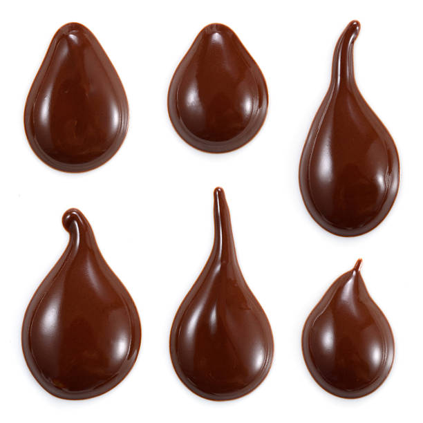 istock Chocolate drops isolated on white background. Collection 509027552