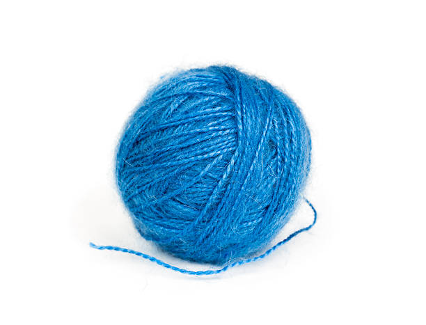 istock Ball of blue wool yarn 509028071
