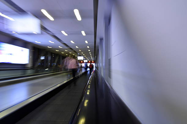 istock Walkalator or Auto-walk in Dubai Mall Metro station, Dubai, UAE 509028110