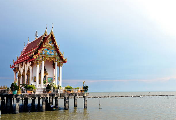 istock Buddhist church on the sea 509028535