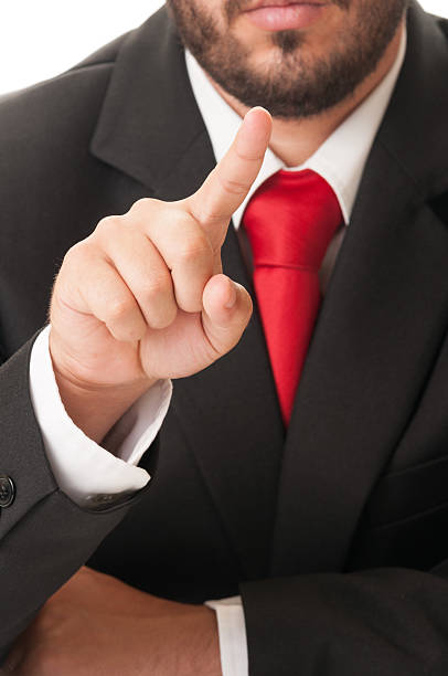 istock Business man poiting on the screen 509028847