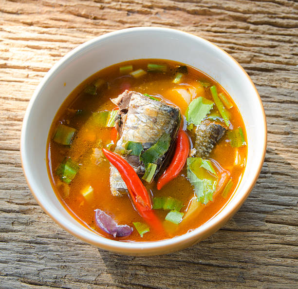 istock Spicy lemon grass soup Mackerel,Thai name tom yam 509029177