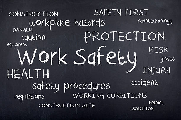 Work Safety Word Cloud stock photo