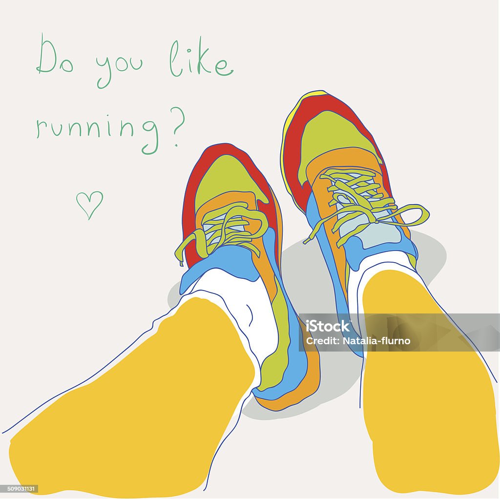 Chaussures de sport - clipart vectoriel de A la mode libre de droits