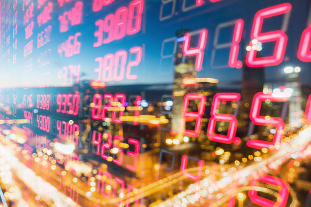 istock Stock market price display 509031442