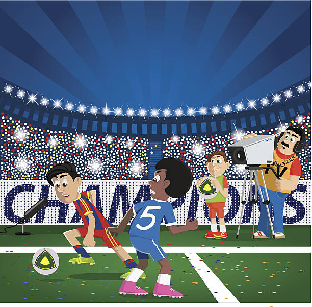 ilustrações de stock, clip art, desenhos animados e ícones de jogo de futebol - soccer stadium fotografia de stock