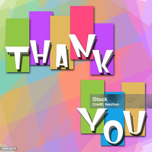 Thank You Colorful Stock Photo - Download Image Now - Admiration, Beauty, Colors