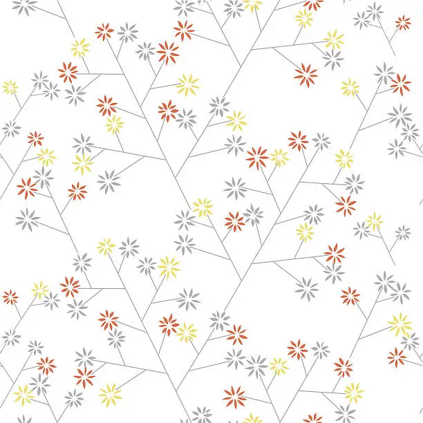 Vector illustration of floral wallpaper